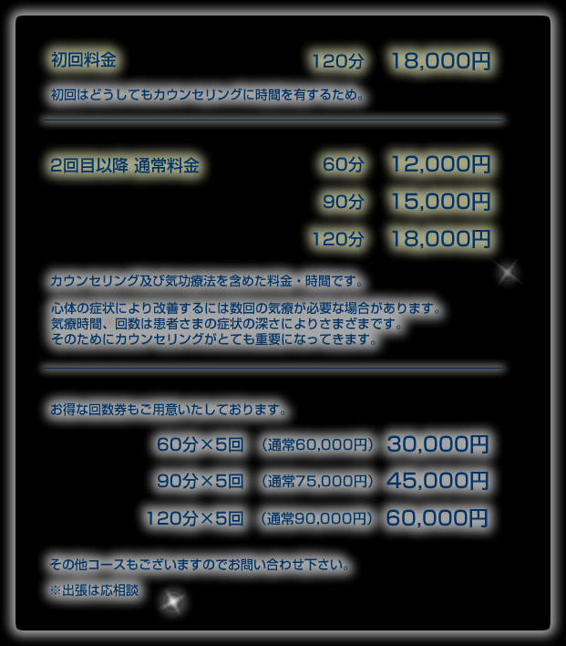 初回　120分　18000円
